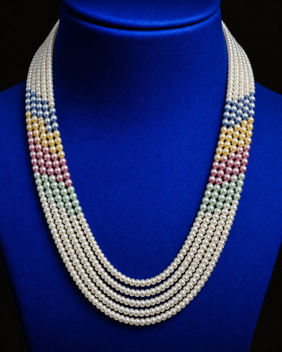 Pearl white with pastel color block